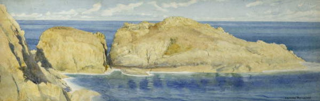Detail of Moie de la Breniere Rocks, Sark, c.1900 by Henry Ryland