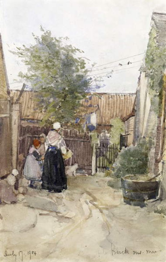 Detail of A Back Garden, Berck sur Mer, 1904 by Patty Townsend Johnson