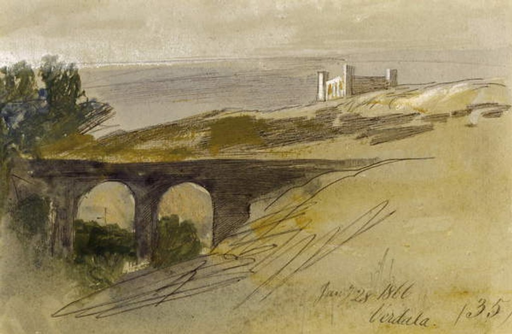 Detail of Verdala, Malta, 1866 by Edward Lear