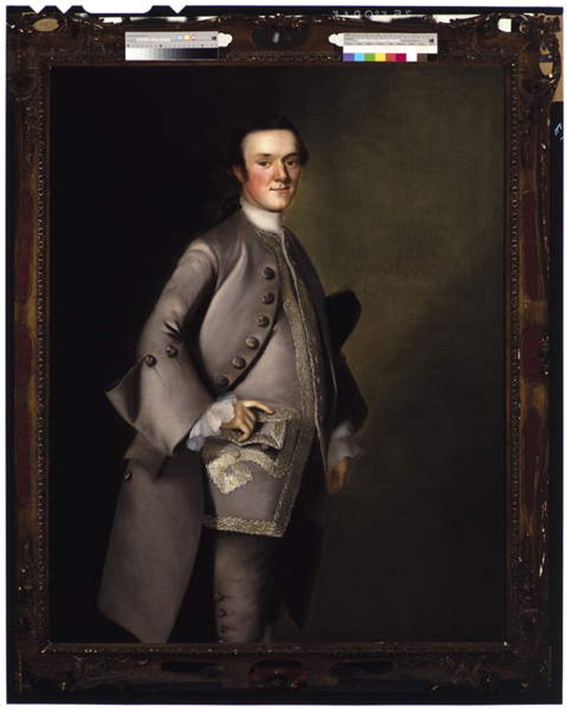 Detail of Portrait of Thomas Wentworth, 1761 by Joseph Jonathan Blackburn