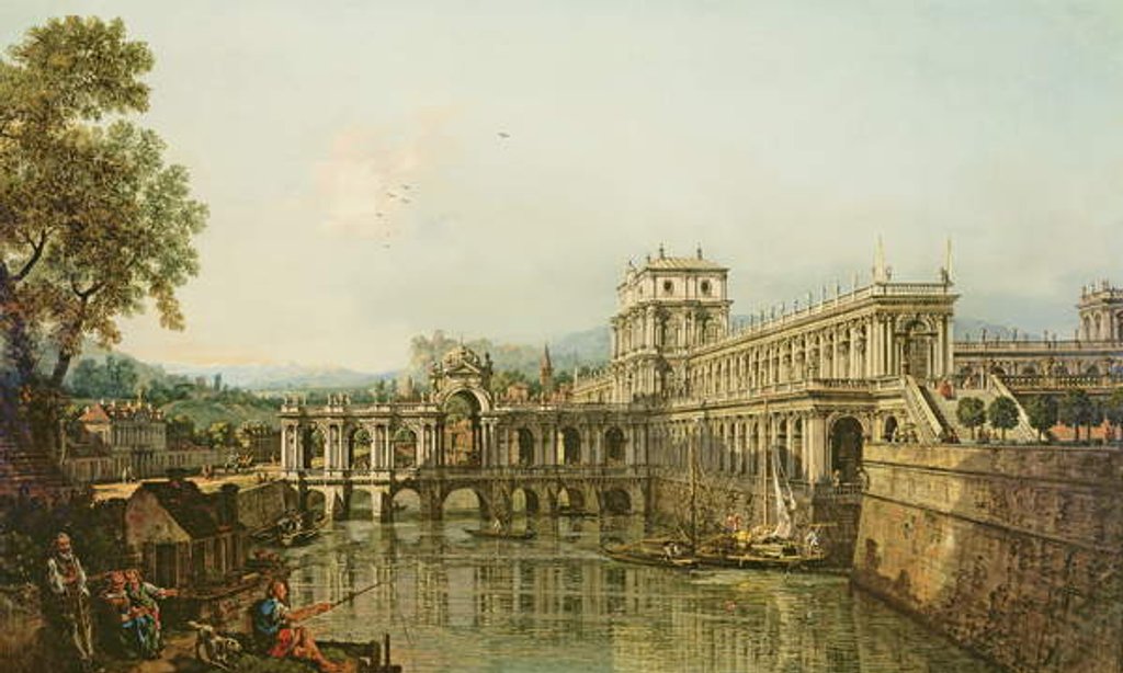 Detail of Architectural Capriccio, c.1765 by Bernardo Bellotto