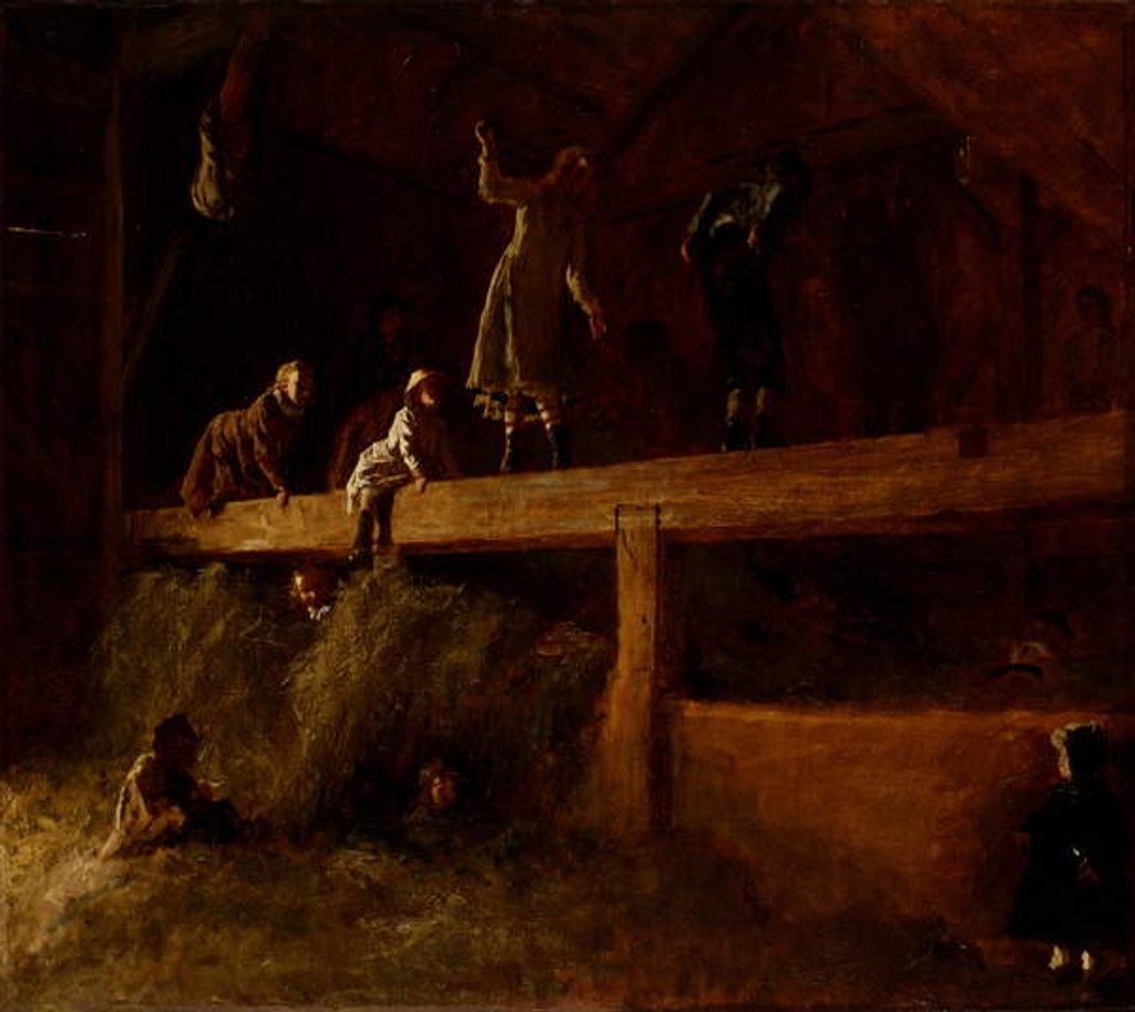 Detail of In the Hayloft, c.1878 by Eastman Johnson