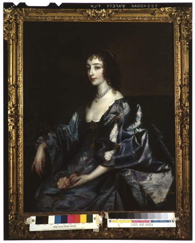 Detail of Queen Henrietta Maria of England, c.1636-38 by Anthony van Dyck