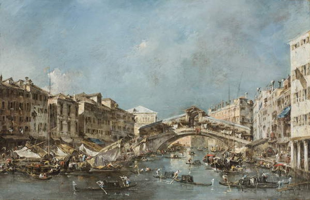 Detail of The Rialto Bridge, c.1775 by Francesco Guardi