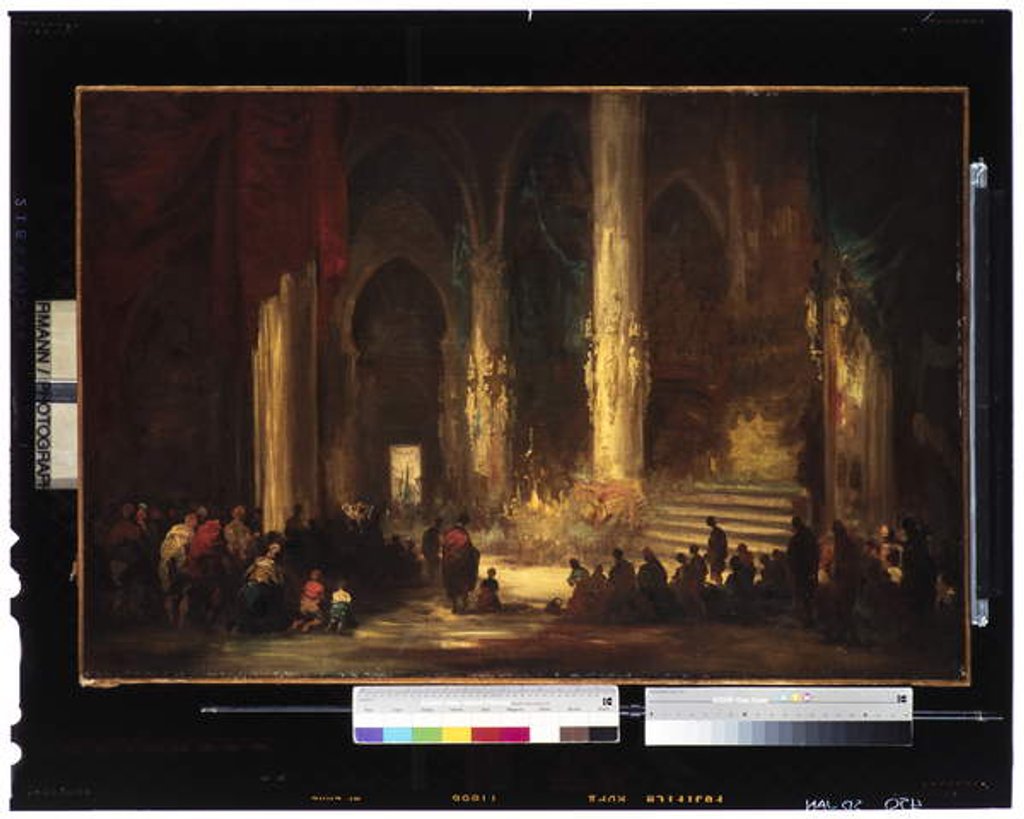 Detail of Procession in a Cathedral, c.1860 by Eugenio Lucas Velazquez