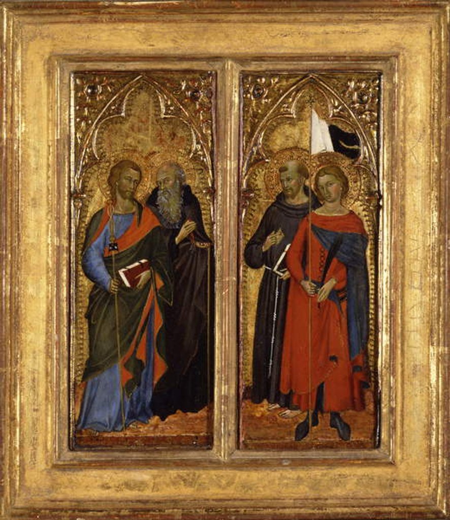 Detail of Saints James, Anthony Abbot, Francis, and Ansanus, c.1385-90 by Master of Panzano