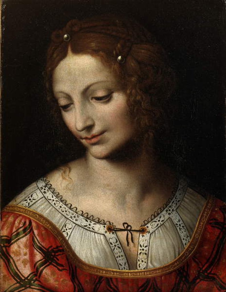 Detail of Salomé, after 1530 by Bernardino Luini