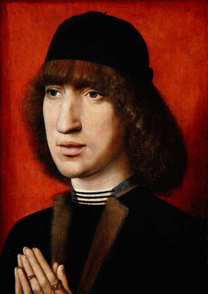 Detail of Portrait of a Man, c.1480-90 by Dutch School