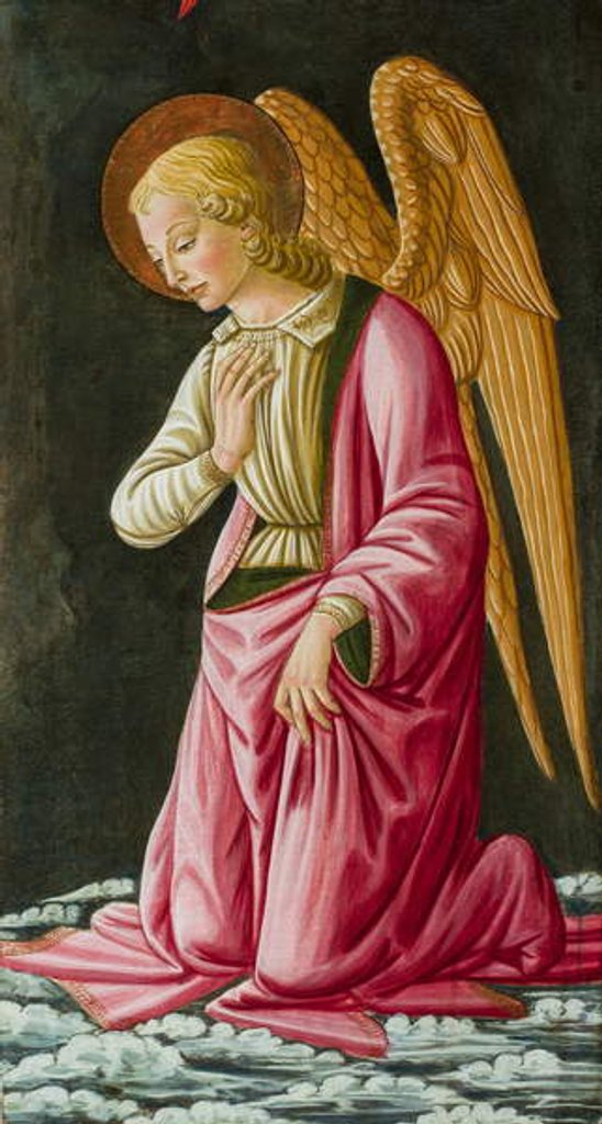 Detail of Kneeling Angel, c.1480 by Master of Johnson Nativity or Tabernacle