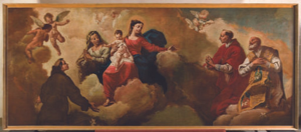 Detail of Madonna and Child with St. Anne Appearing to Sts. Anthony and Charles Borromeo, 1748 by Egidio dall' Olio