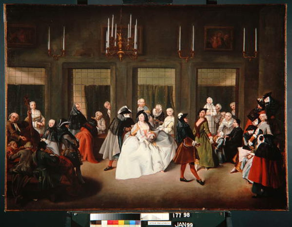 Detail of The Convent Parlour, c.1760 by Giuseppe Gobbis