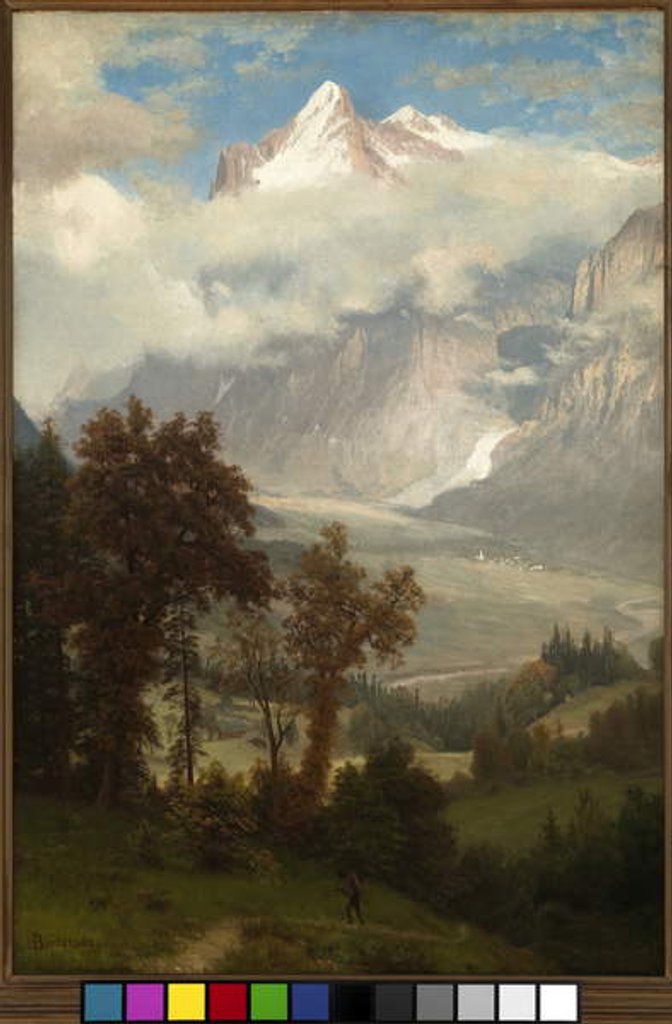 Detail of View of the Wetterhorn from the Valley of Grindelwald by Albert Bierstadt