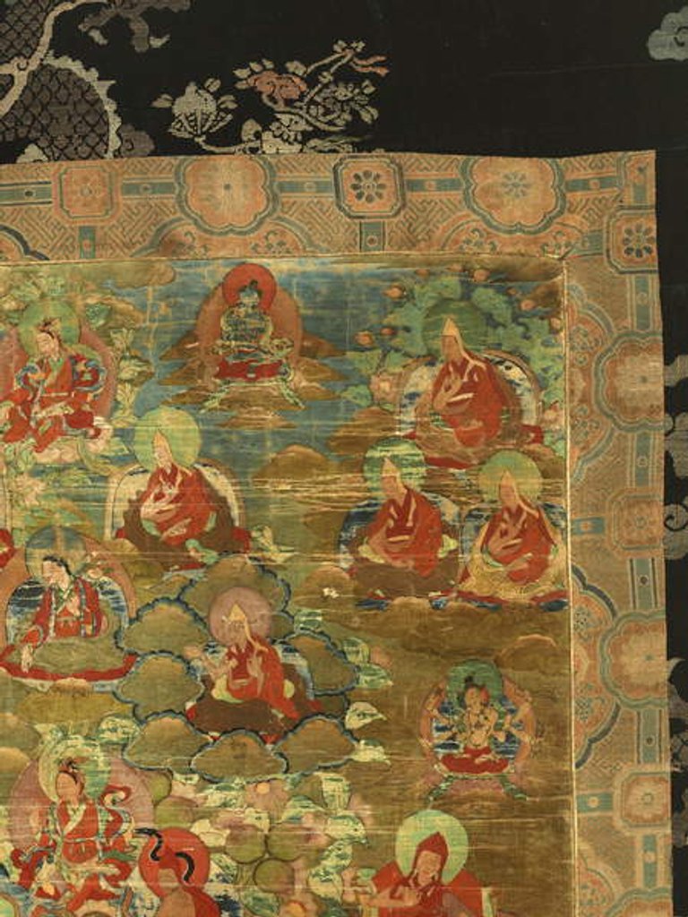 Detail of Detail of Third Panchen Lama Losan Penden Yeshe by School Tibetan