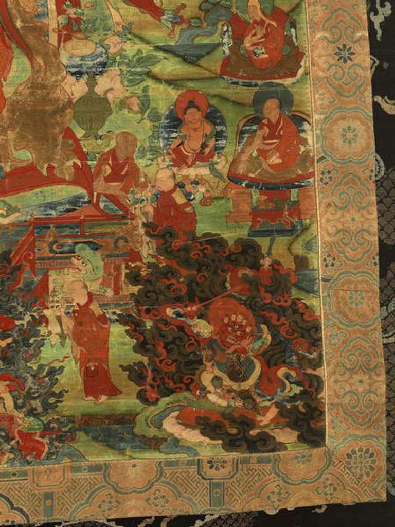 Detail of Detail of Third Panchen Lama Losan Penden Yeshe by School Tibetan