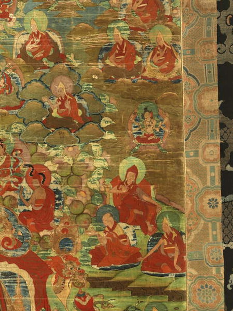 Detail of Detail of Third Panchen Lama Losan Penden Yeshe by School Tibetan