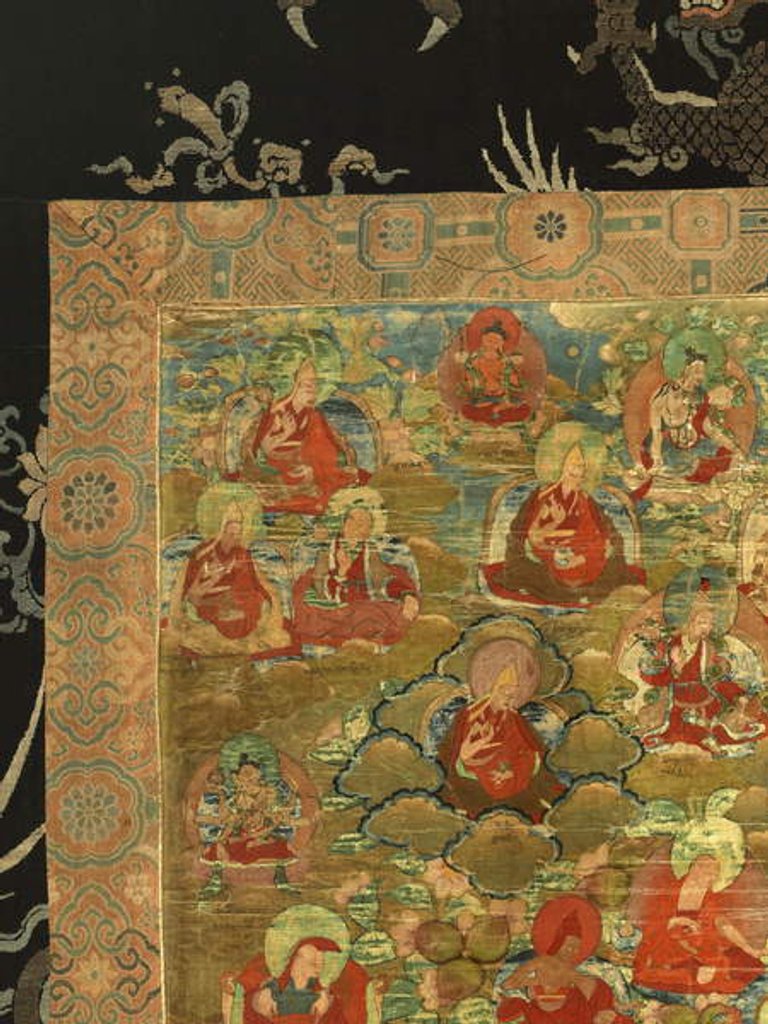 Detail of Detail of Third Panchen Lama Losan Penden Yeshe by School Tibetan