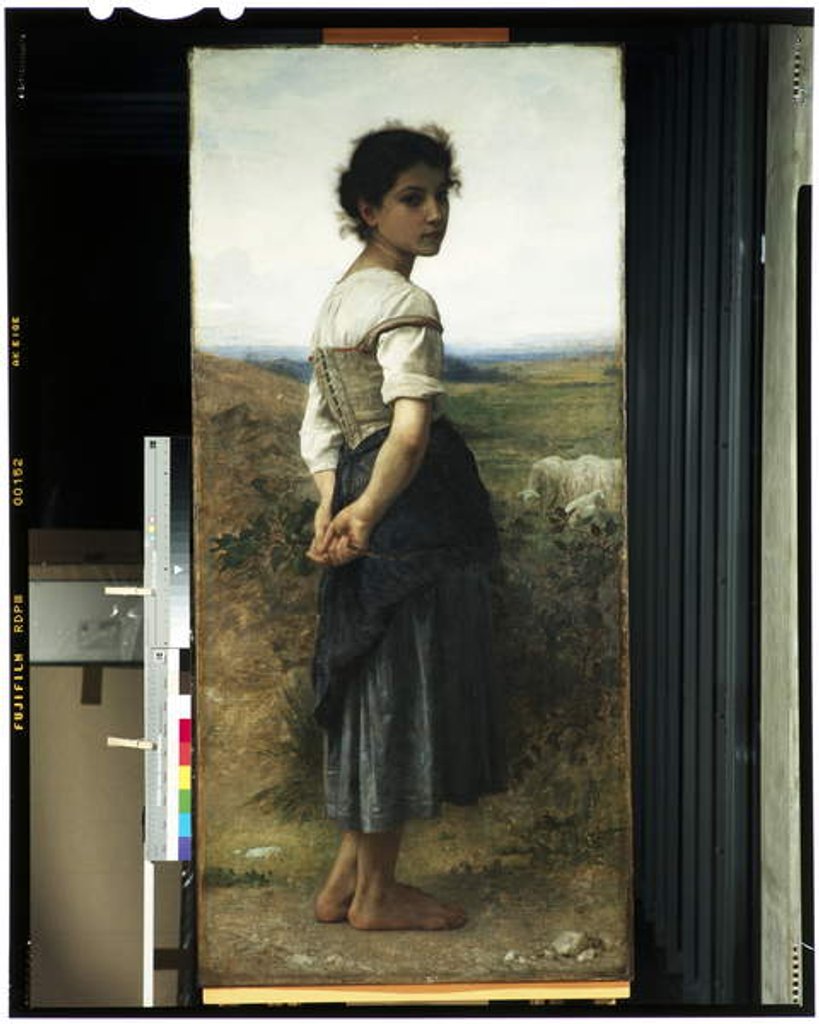 Detail of The Young Shepherdess, 1885 by William-Adolphe Bouguereau