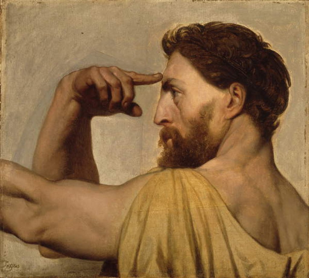 Detail of Study for Phidias in the 'Apotheosis of Homer', 1827 by Jean Auguste Dominique Ingres