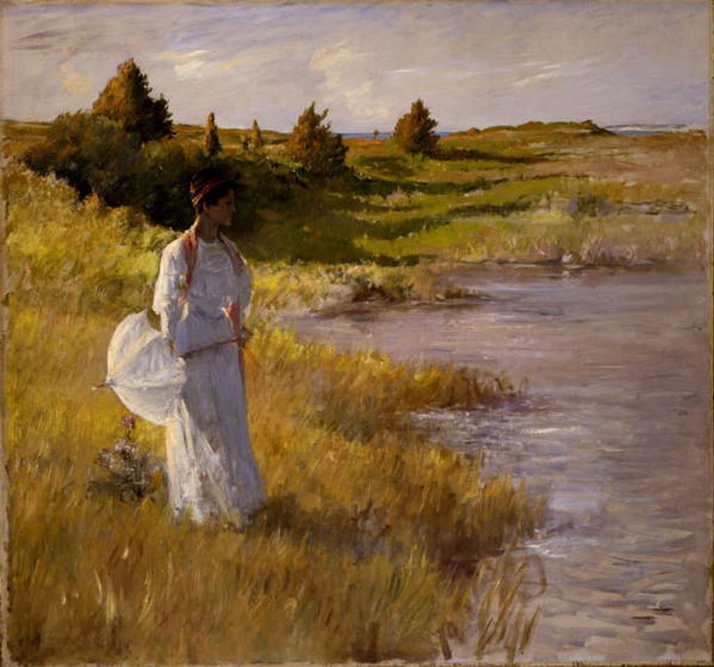 Detail of An Afternoon Stroll, c.1890-95 by William Merritt Chase