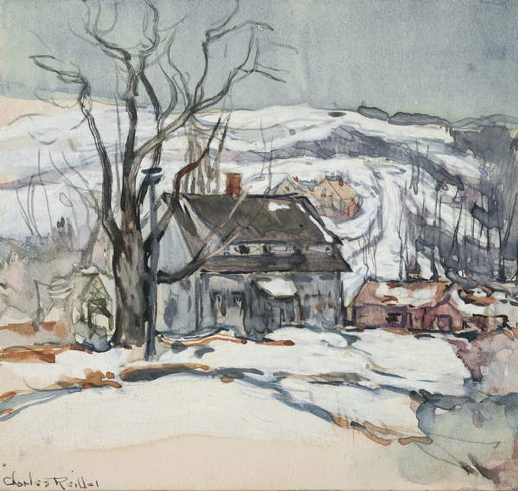 Detail of House and Tree in Winter by Charles P. Reiffel
