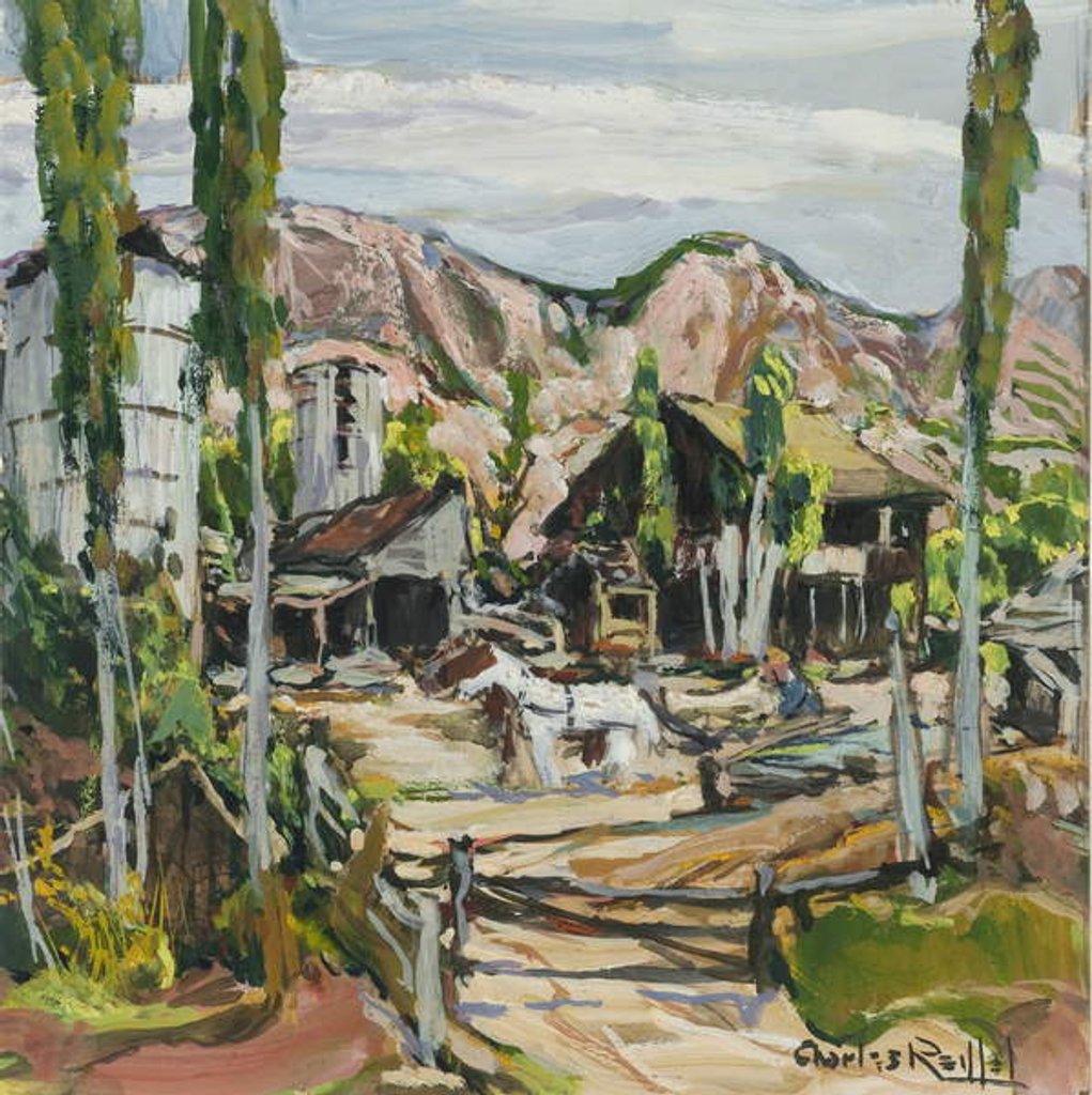 Detail of Old Ranch Mission Valley, c.1930 by Charles P. Reiffel
