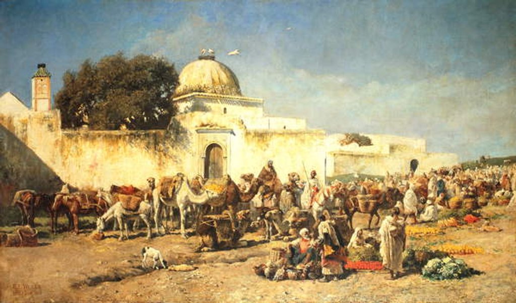 Detail of Market Scene at Mogador, 1881 by Edwin Lord Weeks
