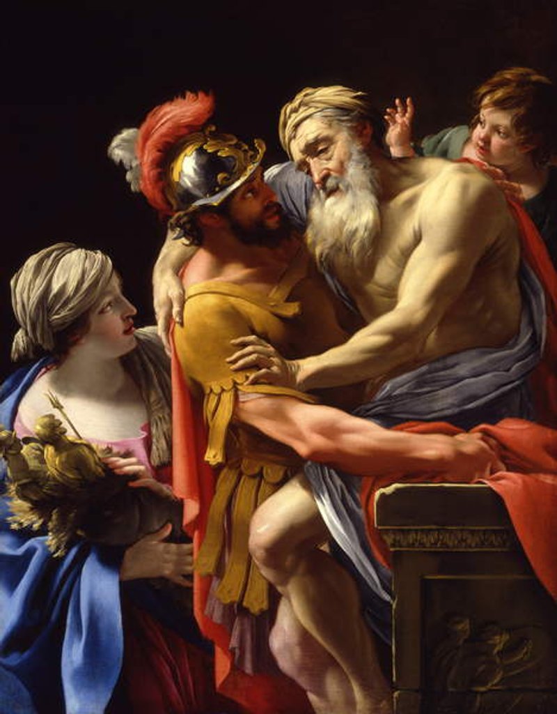 Detail of Æneas and His Father Fleeing Troy, c.1635 by Simon Vouet