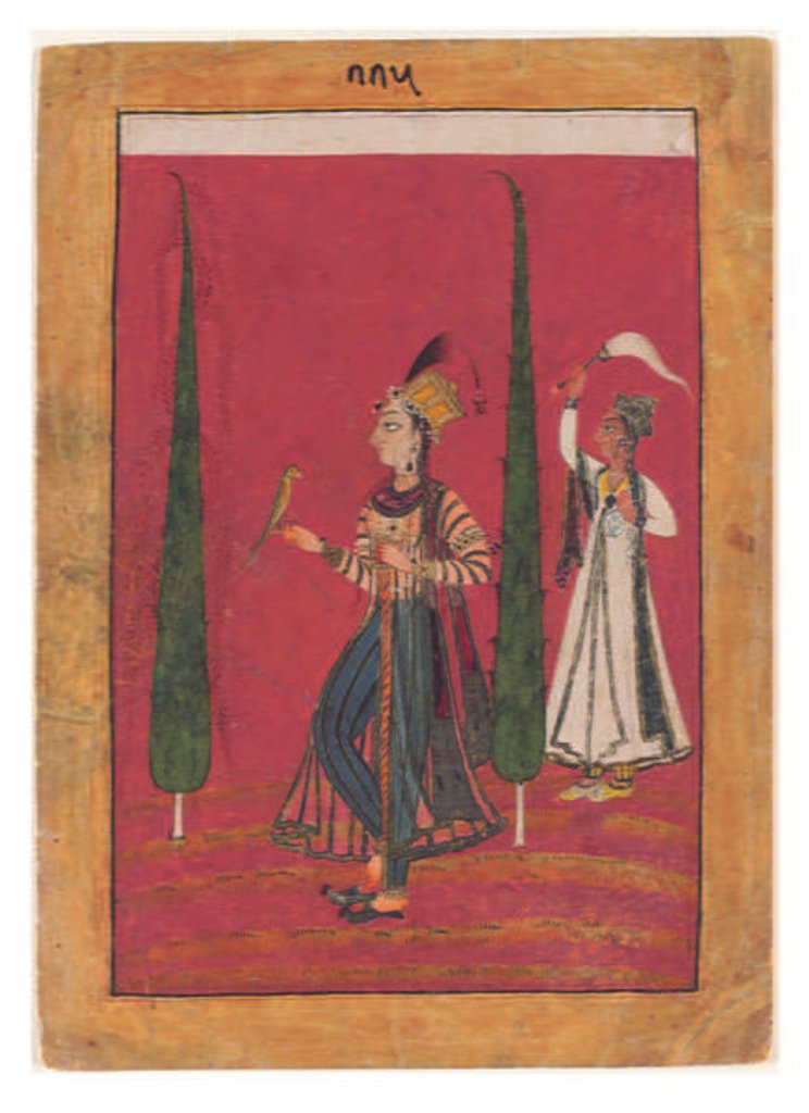 Detail of Mughal Princess in a Garden, c.1700 by Indian School