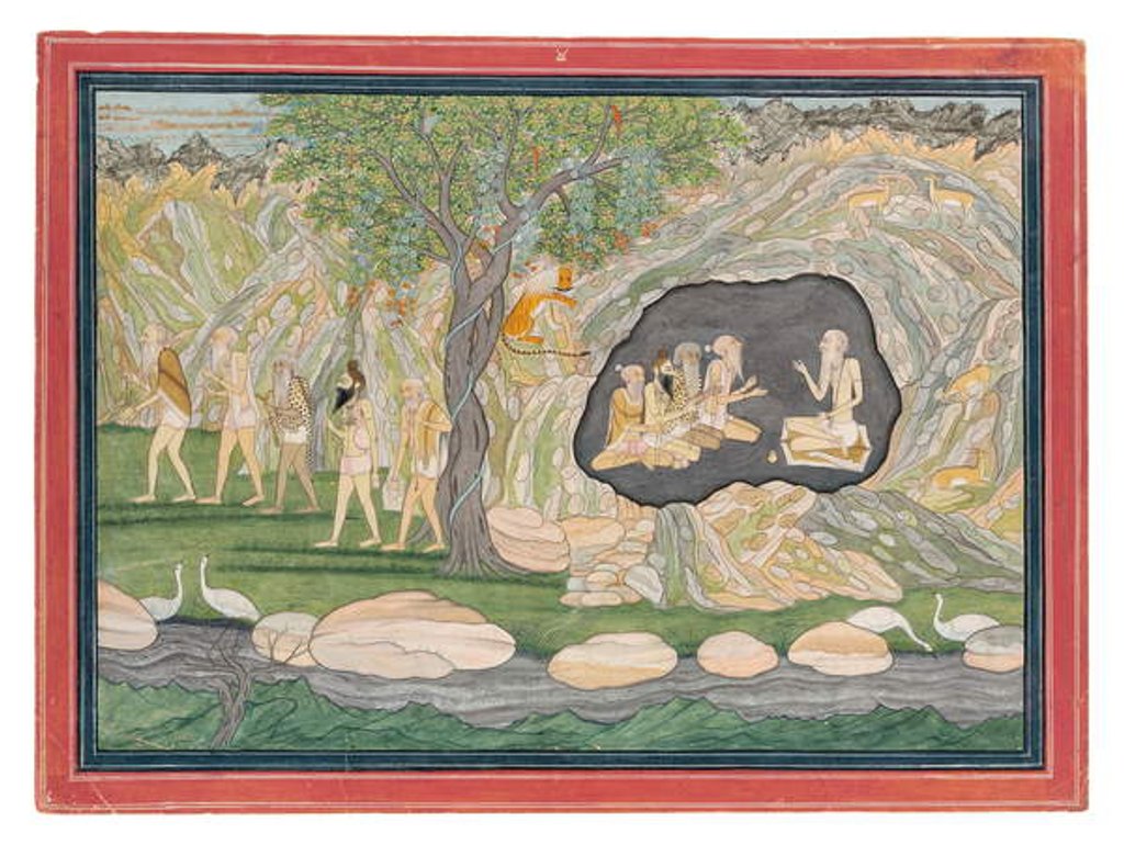 Detail of The Five Siddhas Make Their Way to the Kailasha Mountains, c.1820 by Purkhu Purkhu