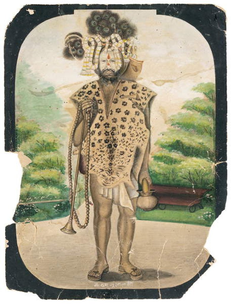 Detail of A Wandering Sadhu, c.1900 by Chajju Lal