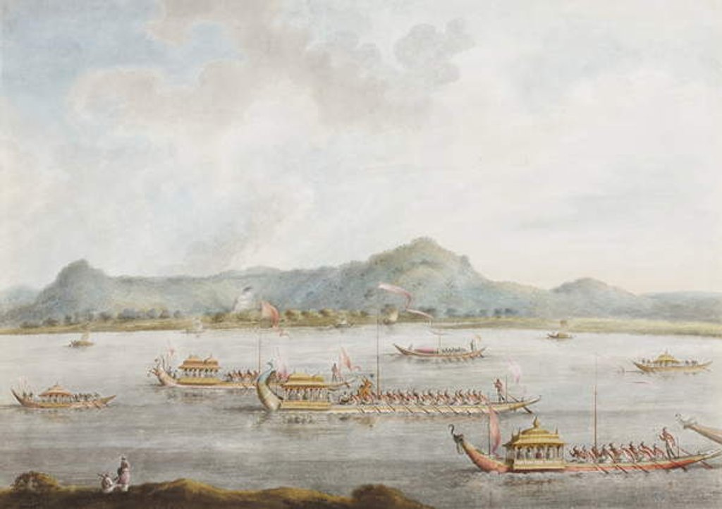 Detail of The Nawab of Murshidabad's boats on the Ganges, 1814 by Ram Sita
