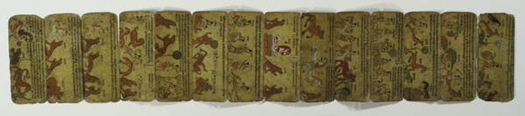Detail of A concertina manuscript, various animal pictures by Nepalese School