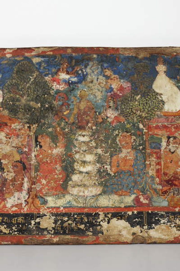 Detail of Detail from a Buddhist manuscript cover by Nepalese School
