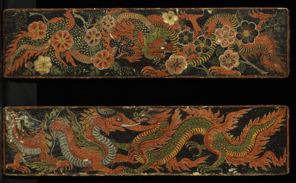 Detail of A pair of Buddhist manuscript covers, 1659 by Nepalese School