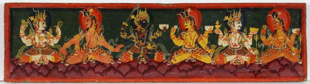 Detail of Book cover from a Shaiva manuscript by Nepalese School