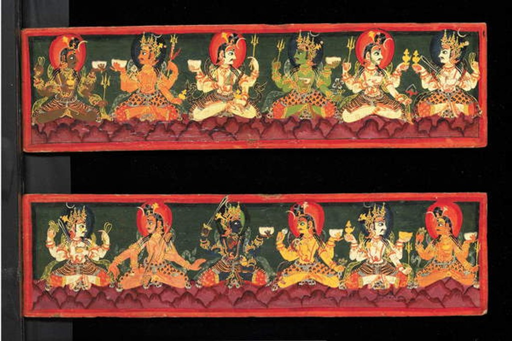 Detail of Book covers from a Shaiva manuscript by Nepalese School