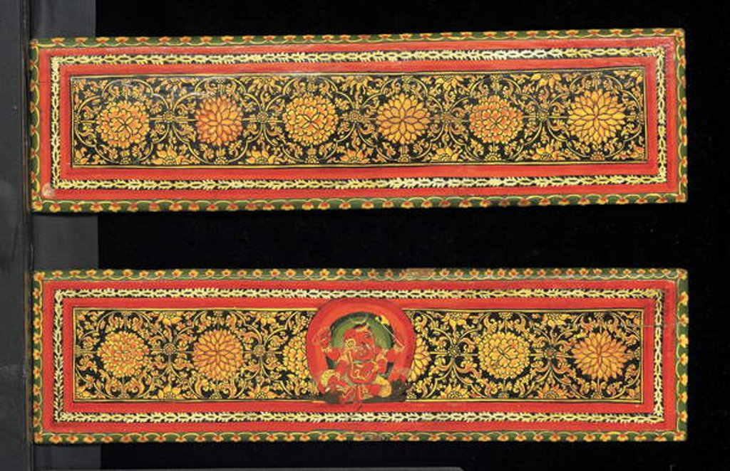 Detail of Book covers from a Shaiva manuscript by Nepalese School