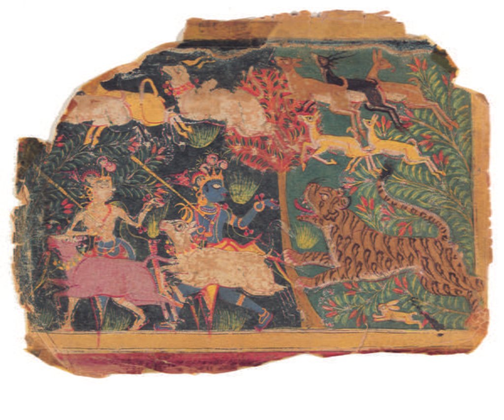 Detail of Perils in the Forest, 1525-50 by Indian School