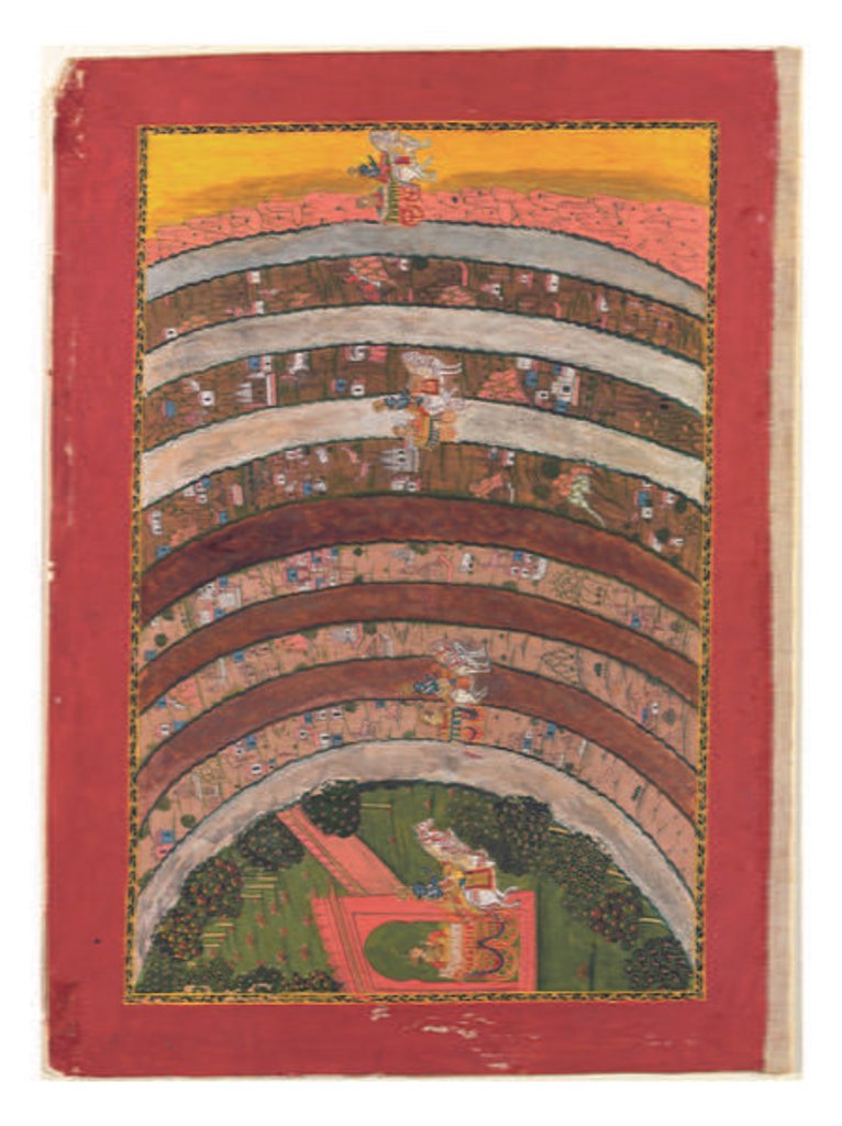 Detail of Journeying through Unknown Lands by Indian School