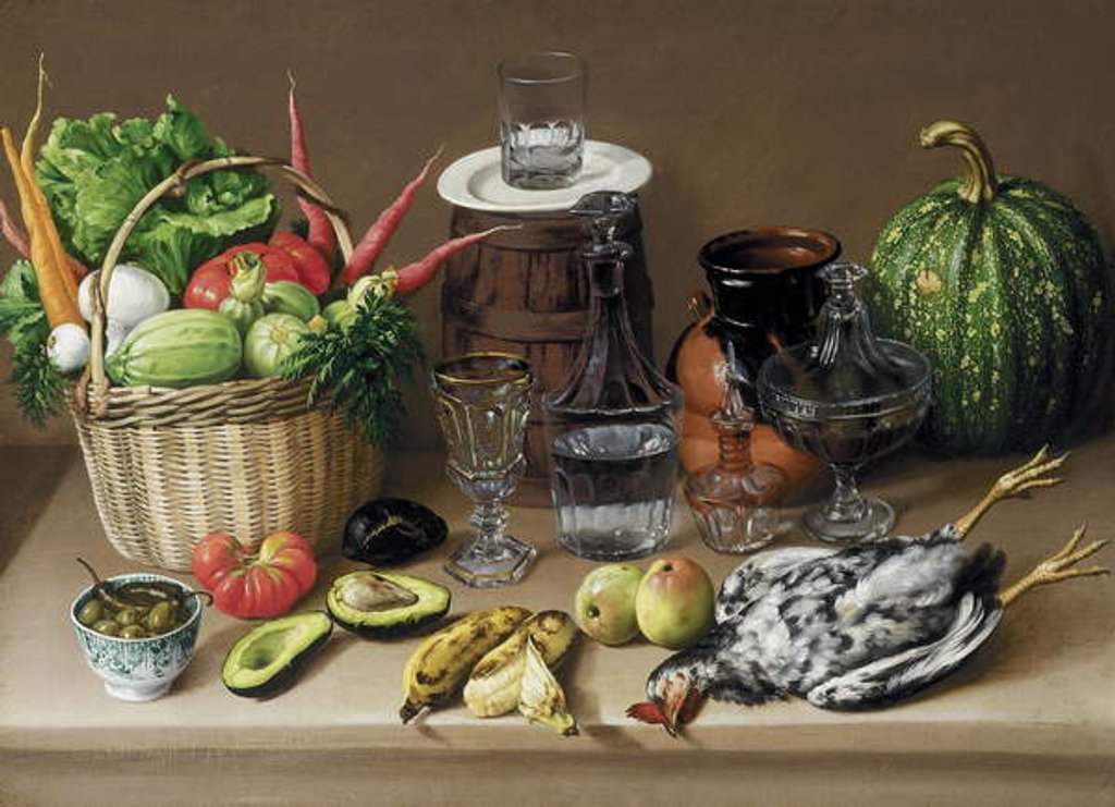 Detail of Still-life, c.1870 by Jose Agustin Arrieta