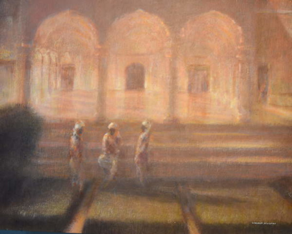 Detail of Gardeners at Amber Fort by Lincoln Seligman