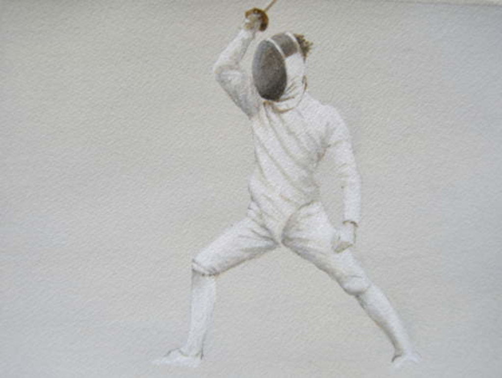 Detail of Fencer by Lincoln Seligman