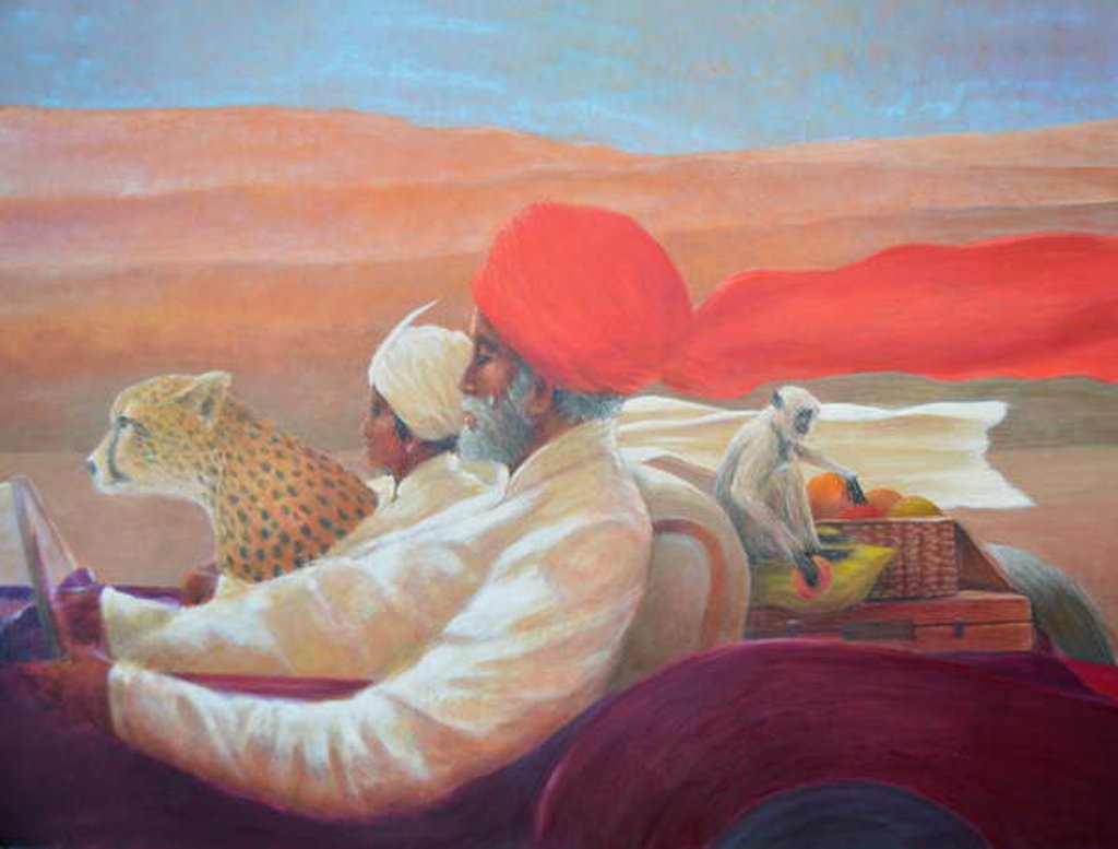 Detail of Monkey picnic at speed, 2019 by Lincoln Seligman