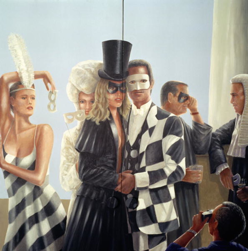 Detail of Berkley Hotel Mural - 1 by Lincoln Seligman