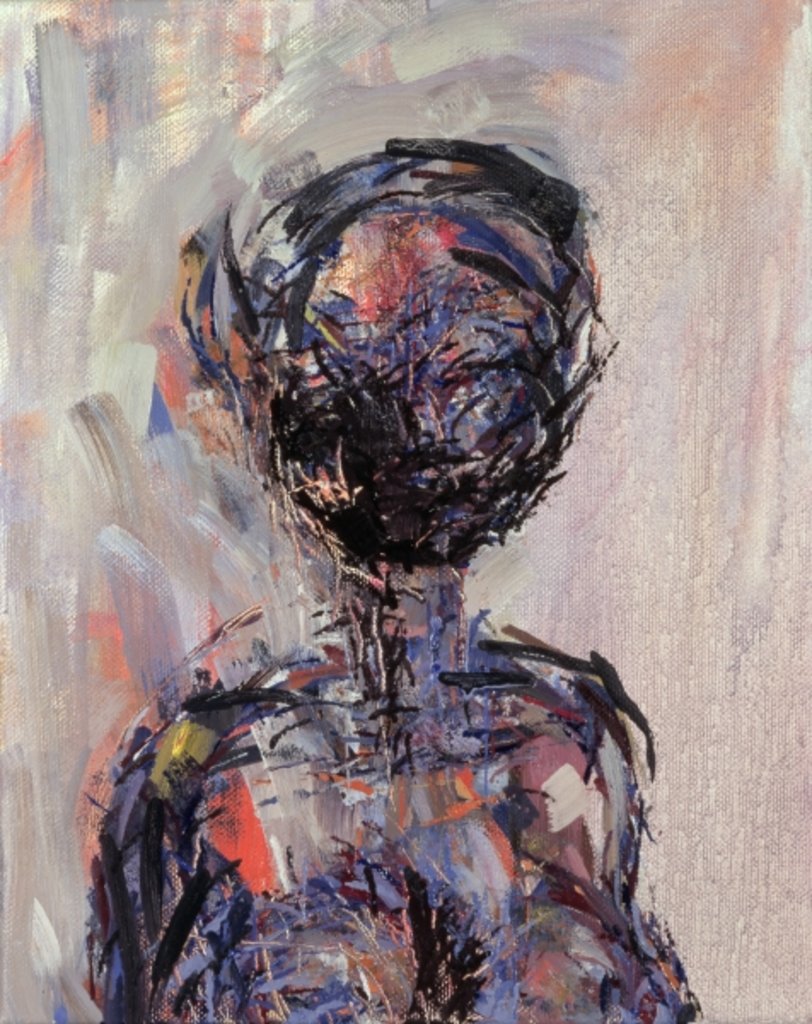 Detail of Iman, left hand panel of Diptych, 2000 by Stephen Finer