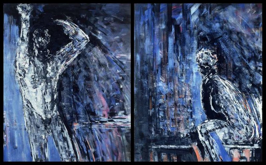 Detail of Naked woman and naked man, 1990 by Stephen Finer