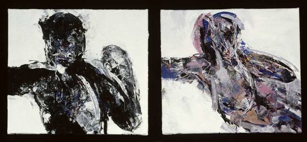 Detail of Naked man and naked woman, lying back with her arm outstretched, 1993-94 by Stephen Finer