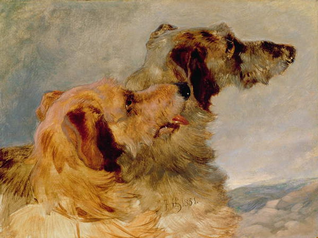 Detail of Two Deerhounds, 1851 by John Frederick Herring Snr