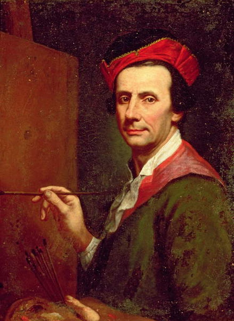 Detail of Artist at an Easel, c.1750s by Andrea Soldi