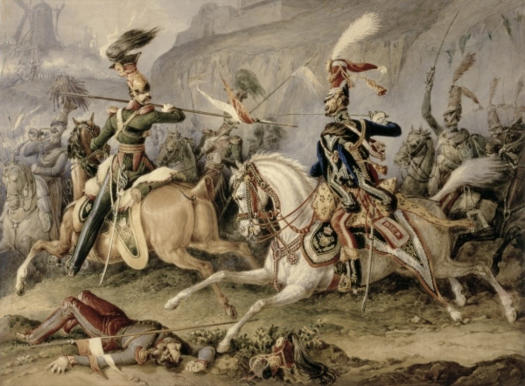 Detail of The Cavalry Battle, 1830 by William Heath